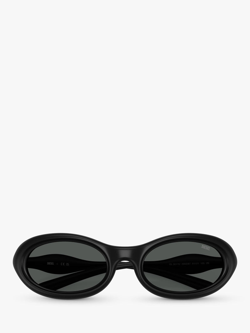 Diesel oval sunglasses matte black grey lenses (British brand)