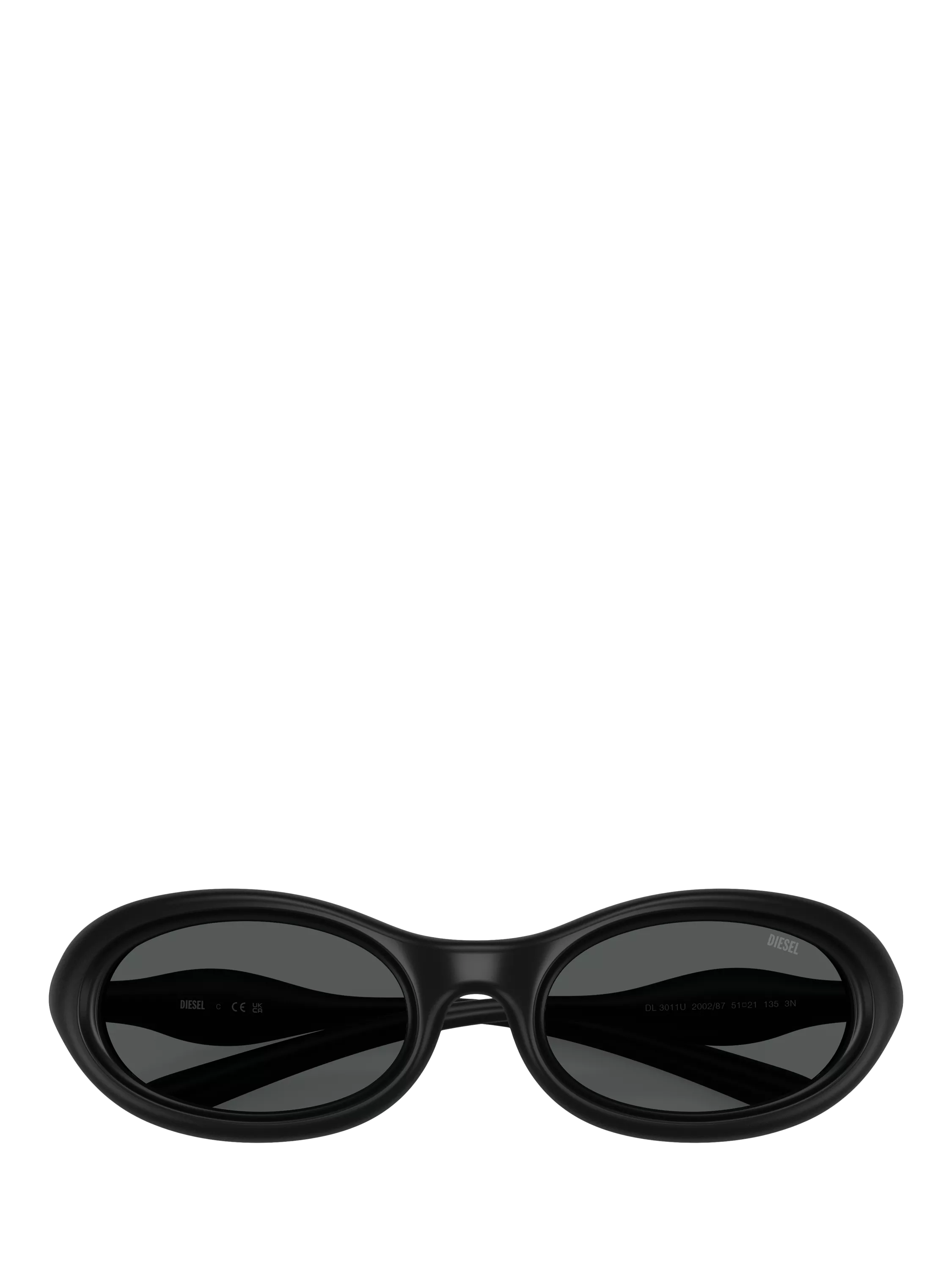 Diesel oval sunglasses matte black grey lenses (British brand)
