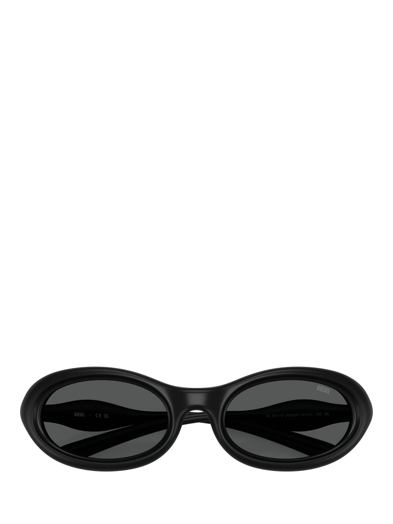 Diesel oval sunglasses matte black grey lenses (British brand)