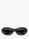 Diesel oval sunglasses matte black grey lenses (British brand)