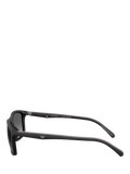 Emporio Armani rectangular sunglasses matte black grey gradient, imported from the UK