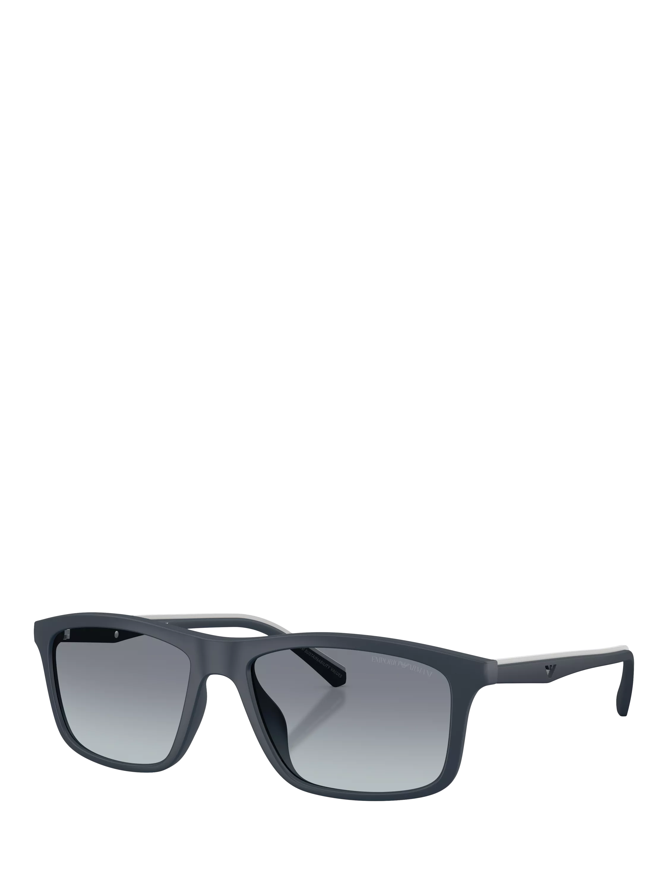 Emporio Armani rectangular sunglasses matte blue gradient - British product