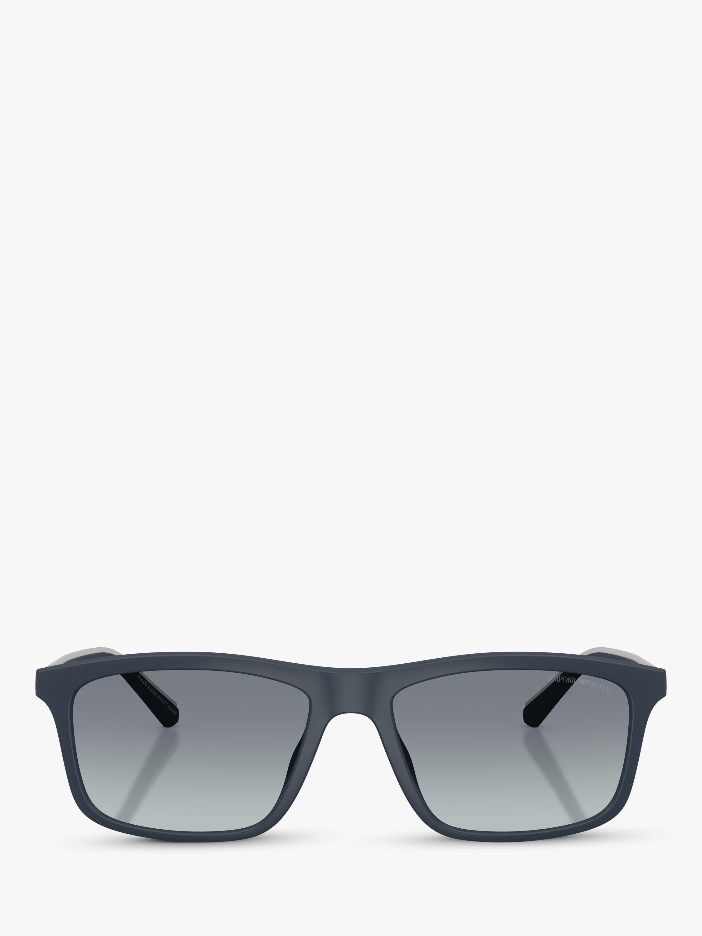 Emporio Armani rectangular sunglasses matte blue gradient - British product