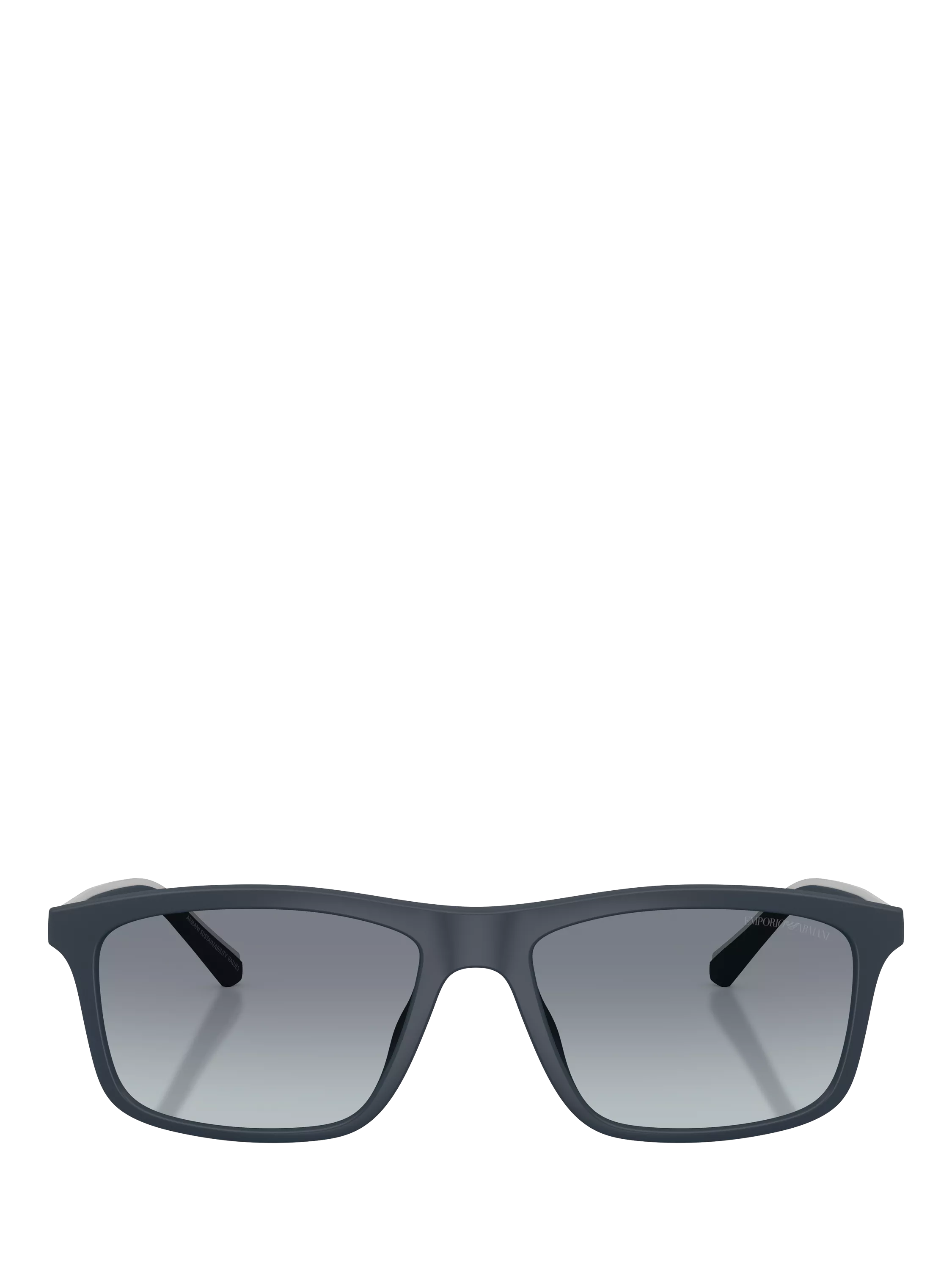 Emporio Armani rectangular sunglasses matte blue gradient - British product