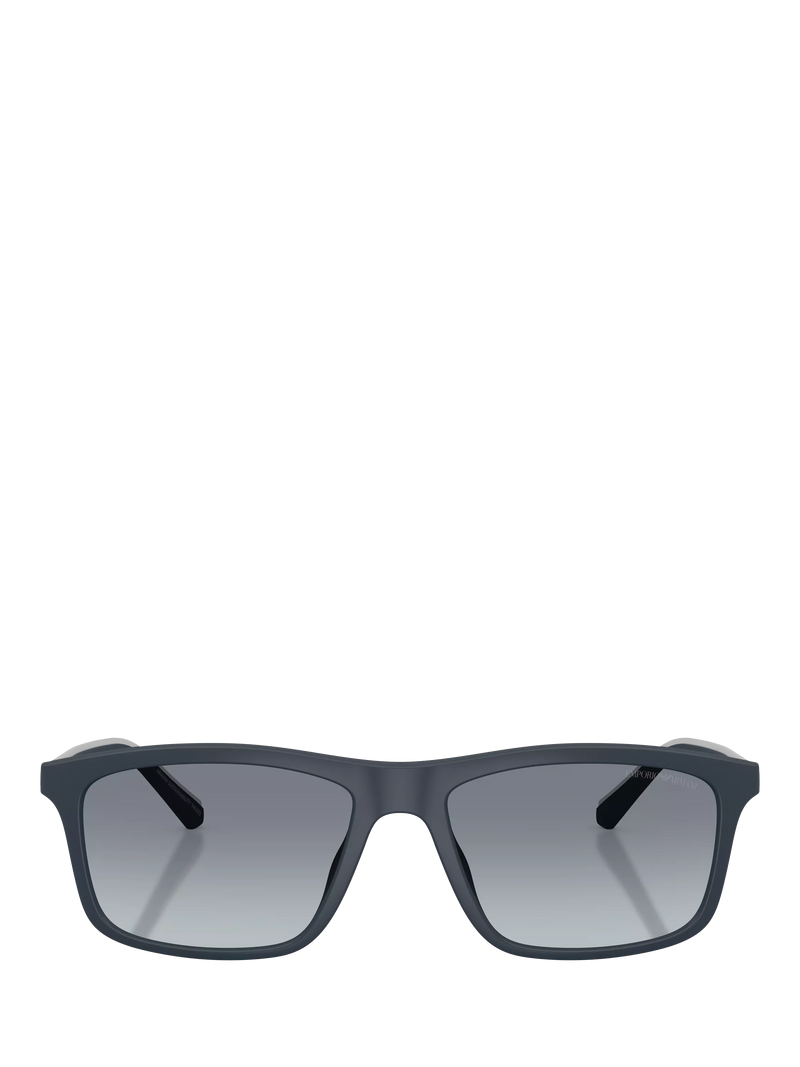 Emporio Armani rectangular sunglasses matte blue gradient - British product
