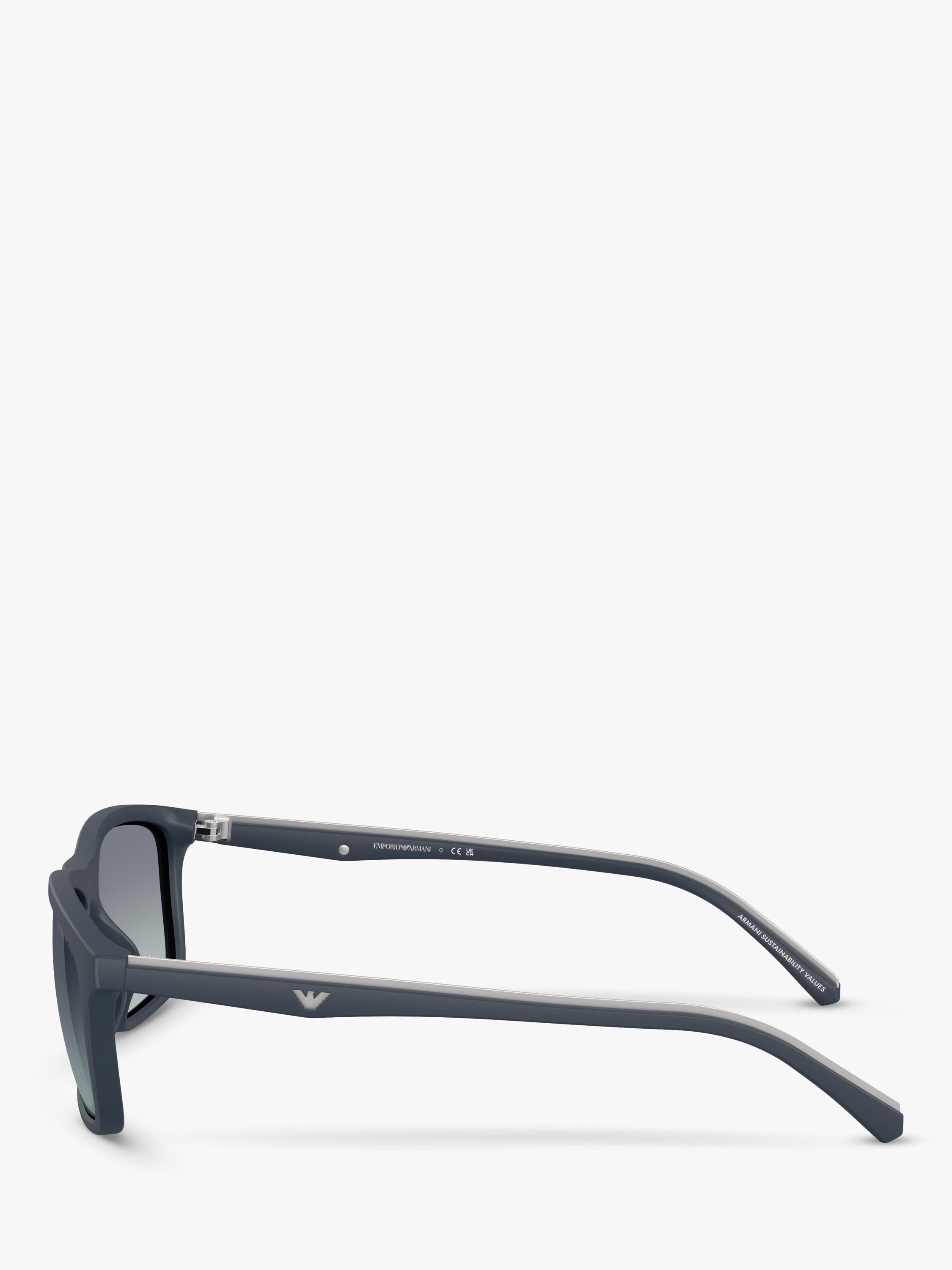 Emporio Armani rectangular sunglasses matte blue gradient - British product