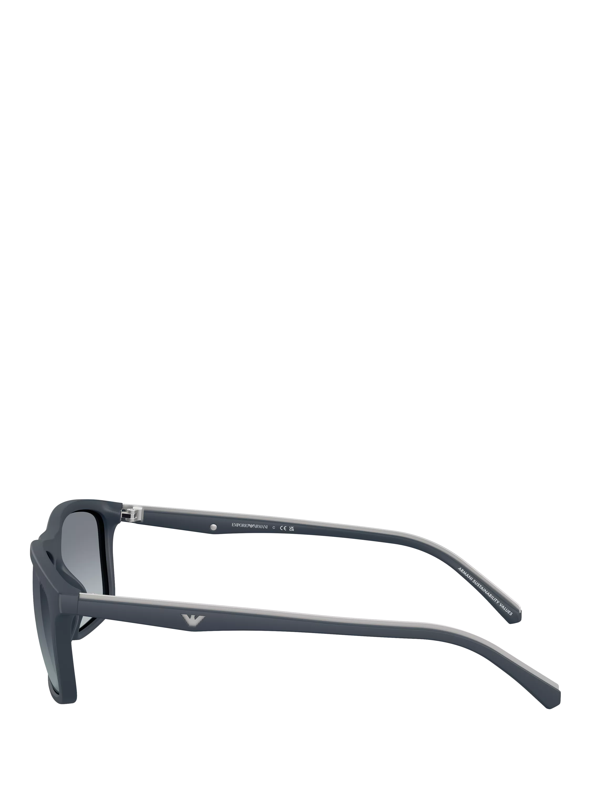 Emporio Armani rectangular sunglasses matte blue gradient - British product