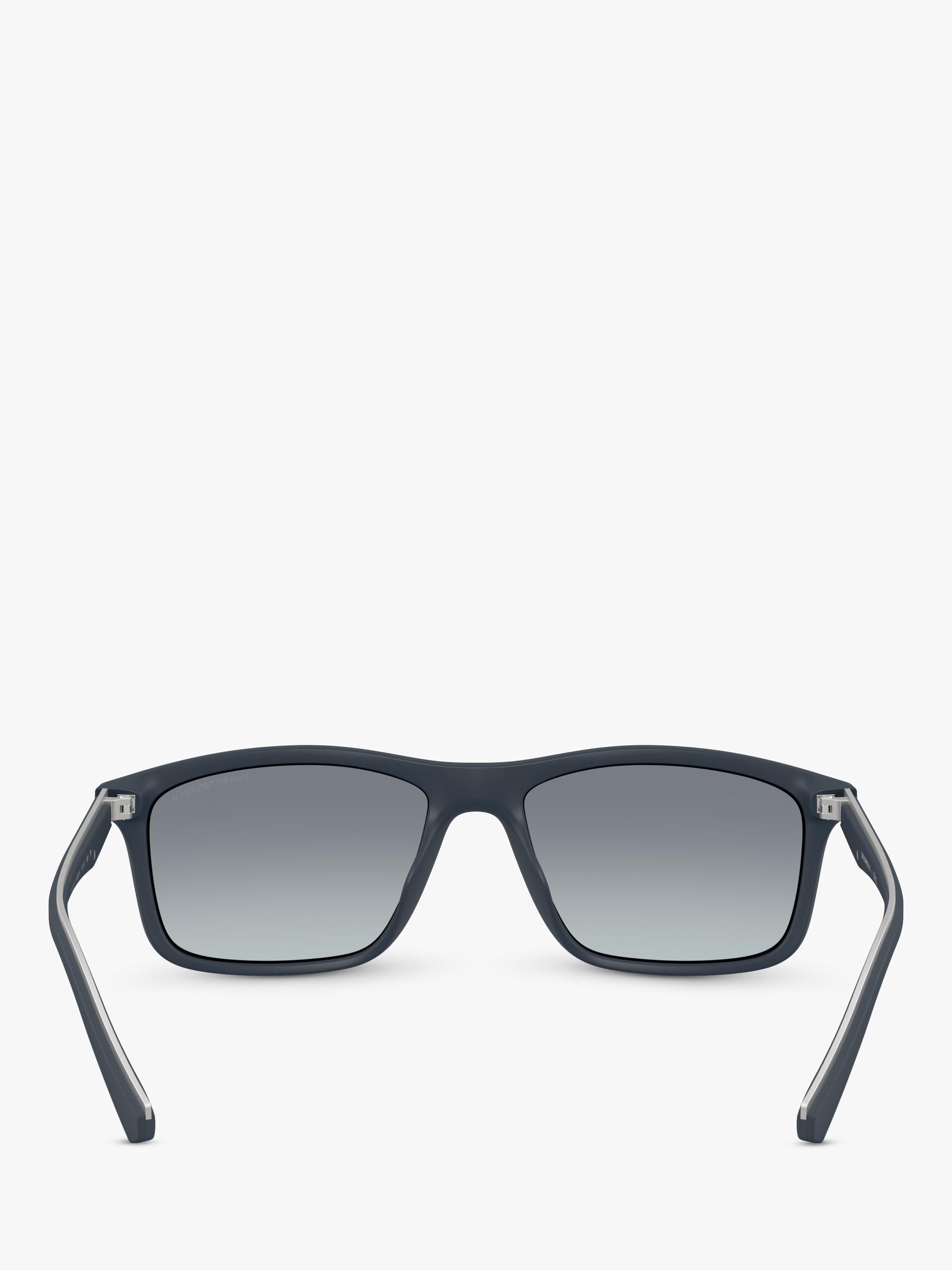 Emporio Armani rectangular sunglasses matte blue gradient - British product