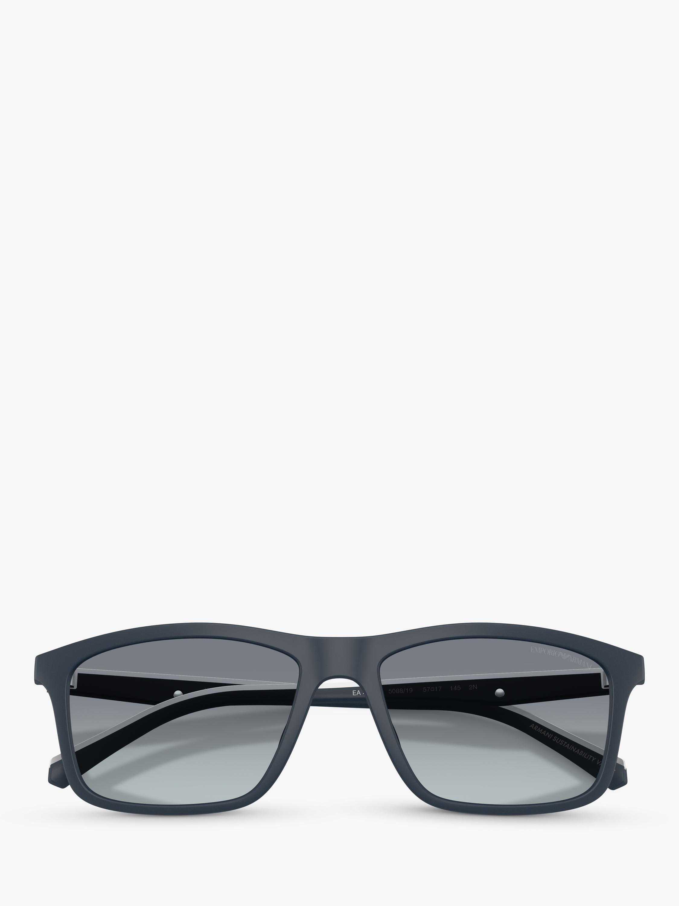 Emporio Armani rectangular sunglasses matte blue gradient - British product