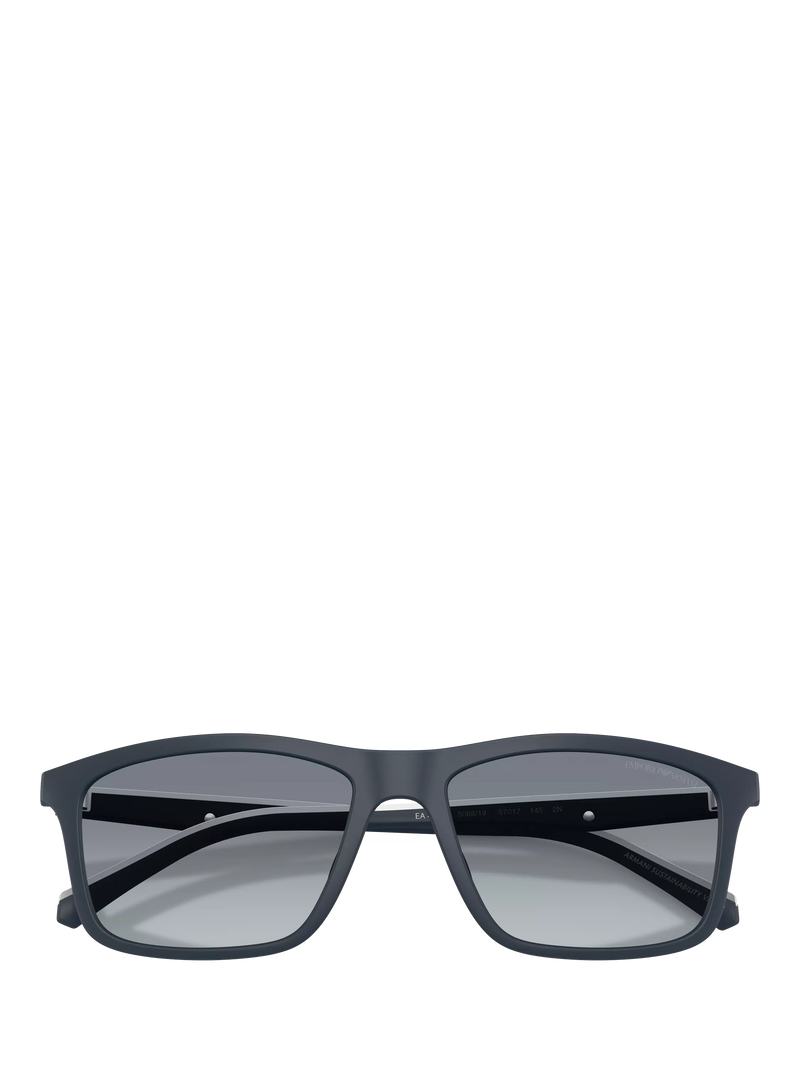Emporio Armani rectangular sunglasses matte blue gradient - British product