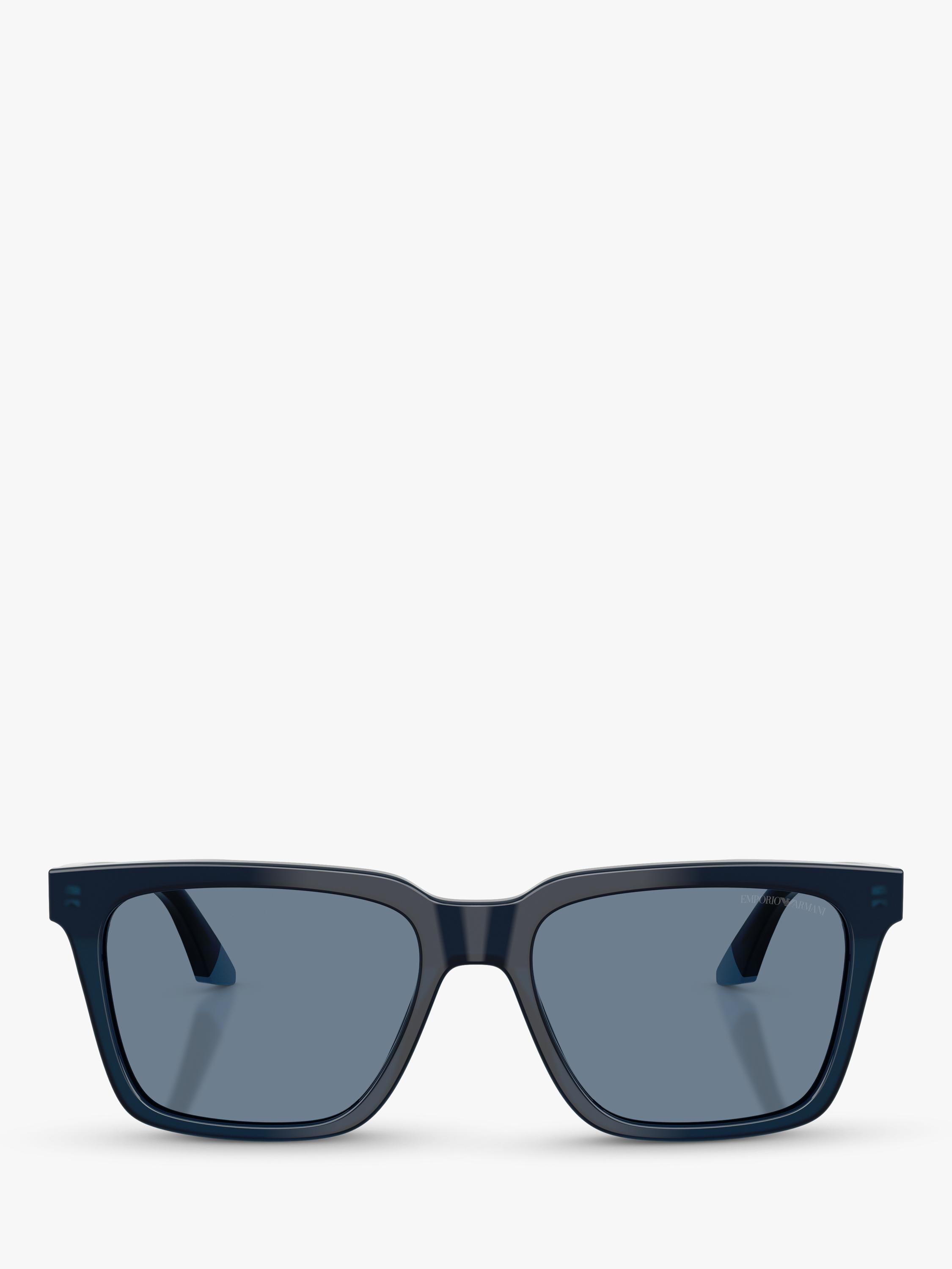 Emporio Armani polarised square sunglasses blue acetate - British product