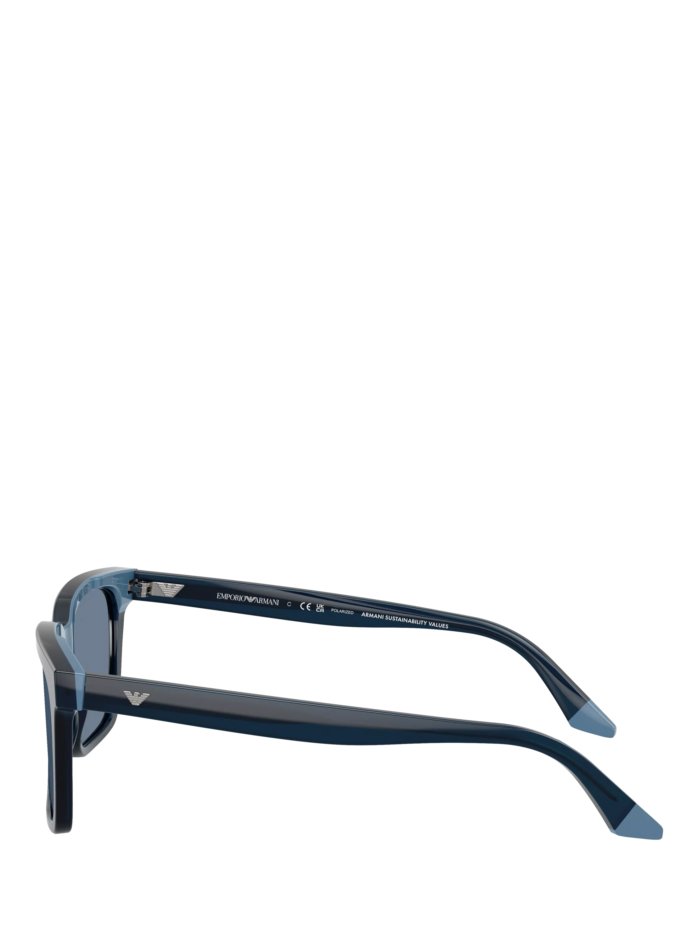 Emporio Armani polarised square sunglasses blue acetate - British product