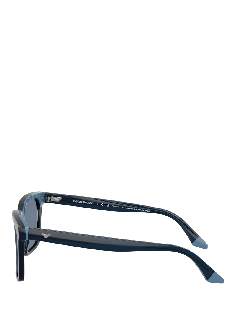 Emporio Armani polarised square sunglasses blue acetate - British product