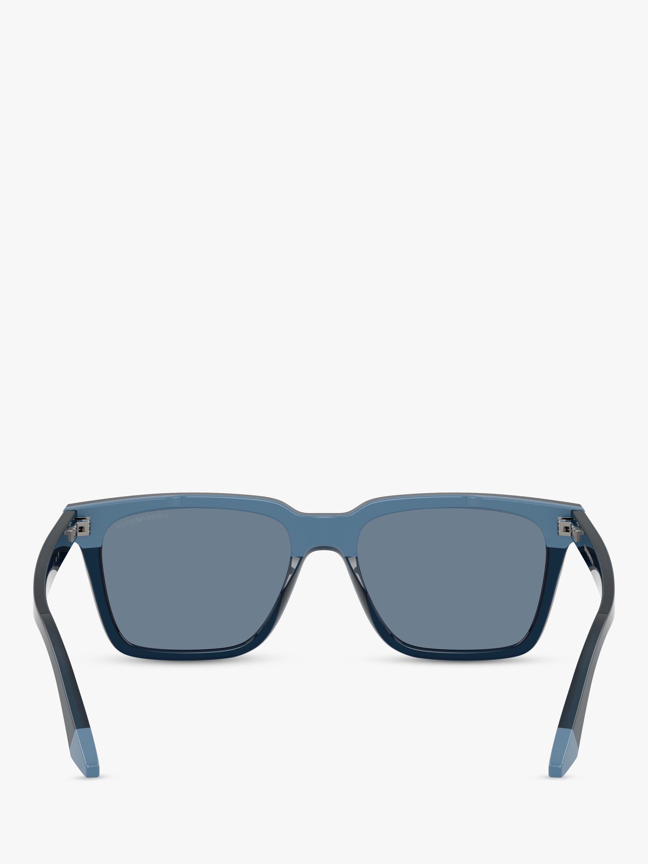 Emporio Armani polarised square sunglasses blue acetate - British product