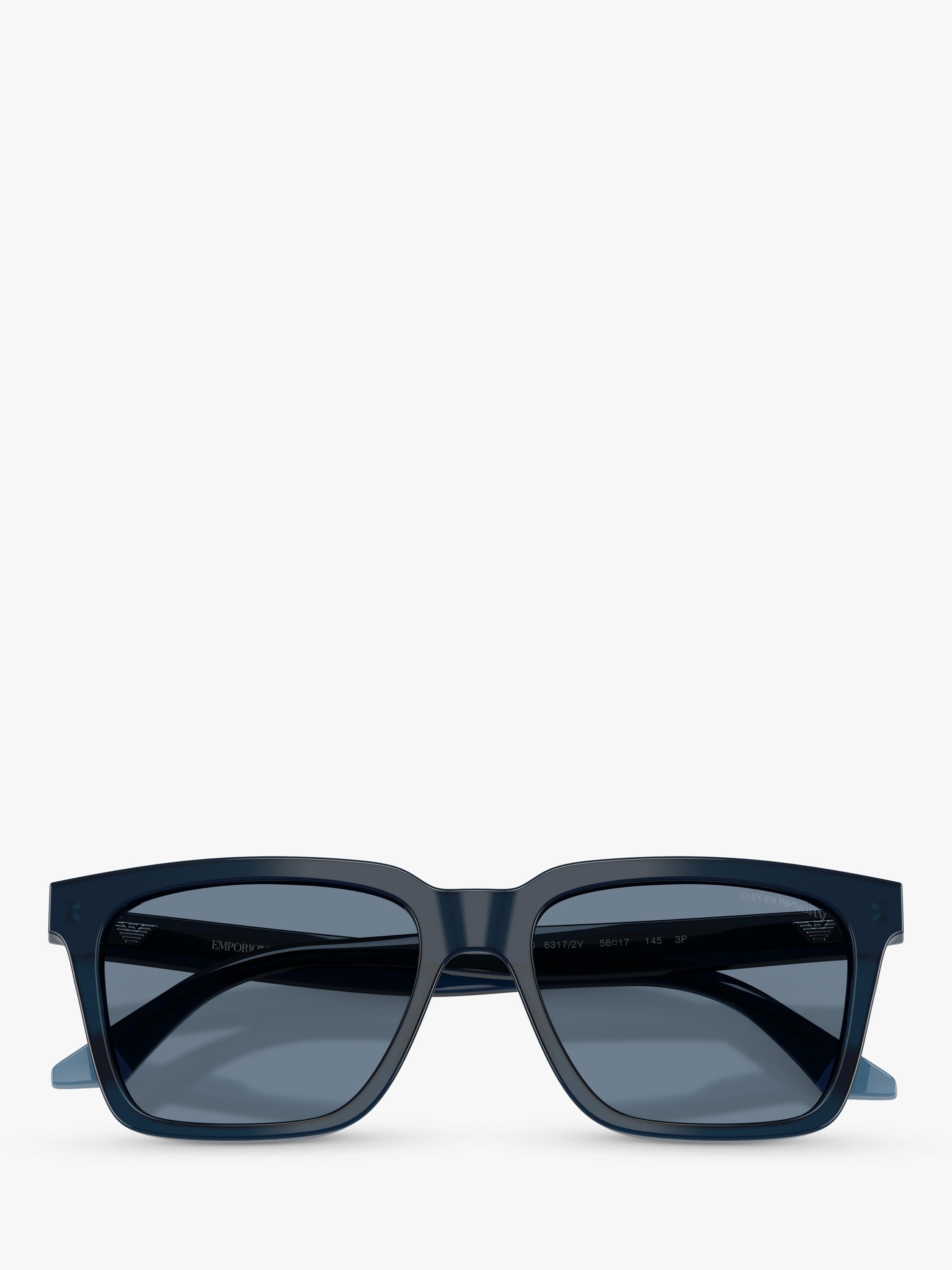 Emporio Armani polarised square sunglasses blue acetate - British product