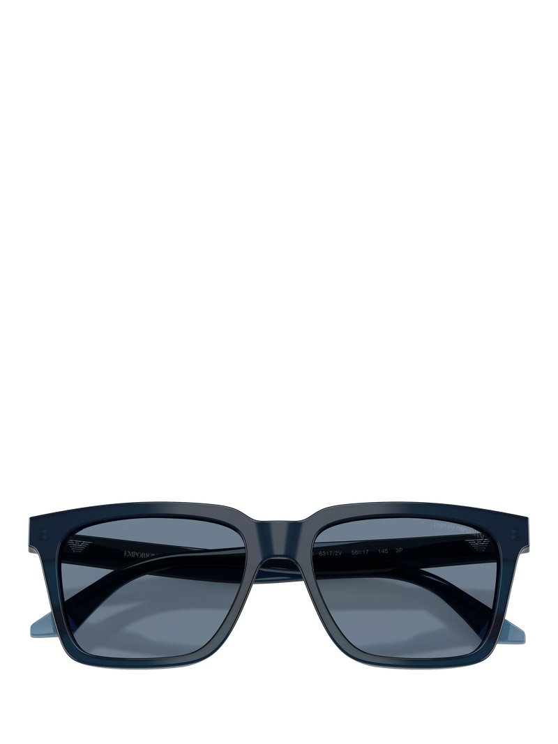 Emporio Armani polarised square sunglasses blue acetate - British product