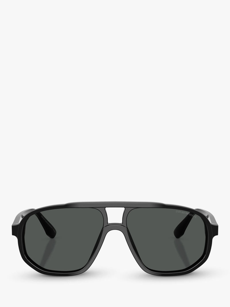 Emporio Armani aviator sunglasses black frame 57mm, UK version
