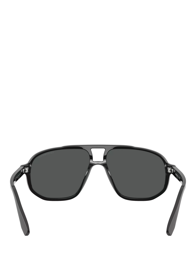Emporio Armani aviator sunglasses black frame 57mm, UK version