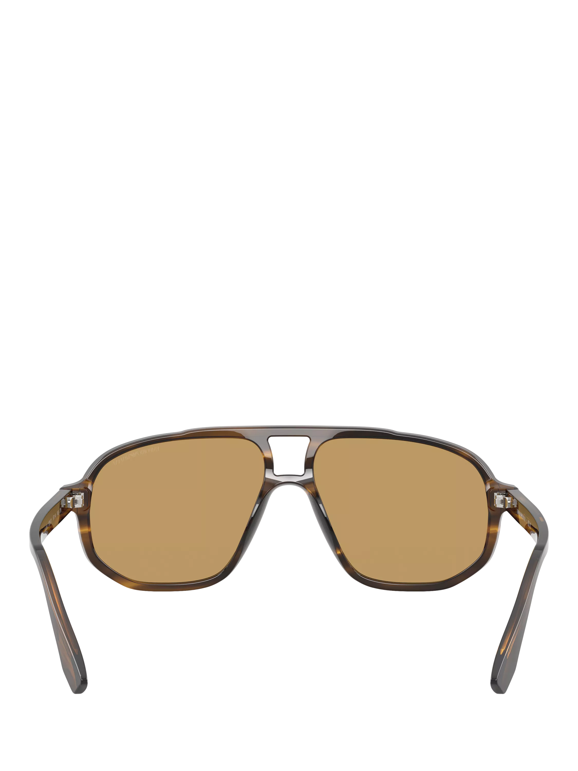 Emporio Armani aviator sunglasses striped dark green brown - British product