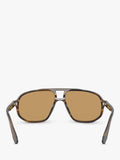 Emporio Armani aviator sunglasses striped dark green brown - British product