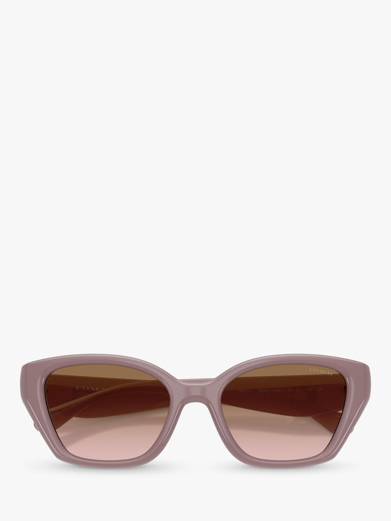 Coach irregular sunglasses brown gradient 53mm - British product