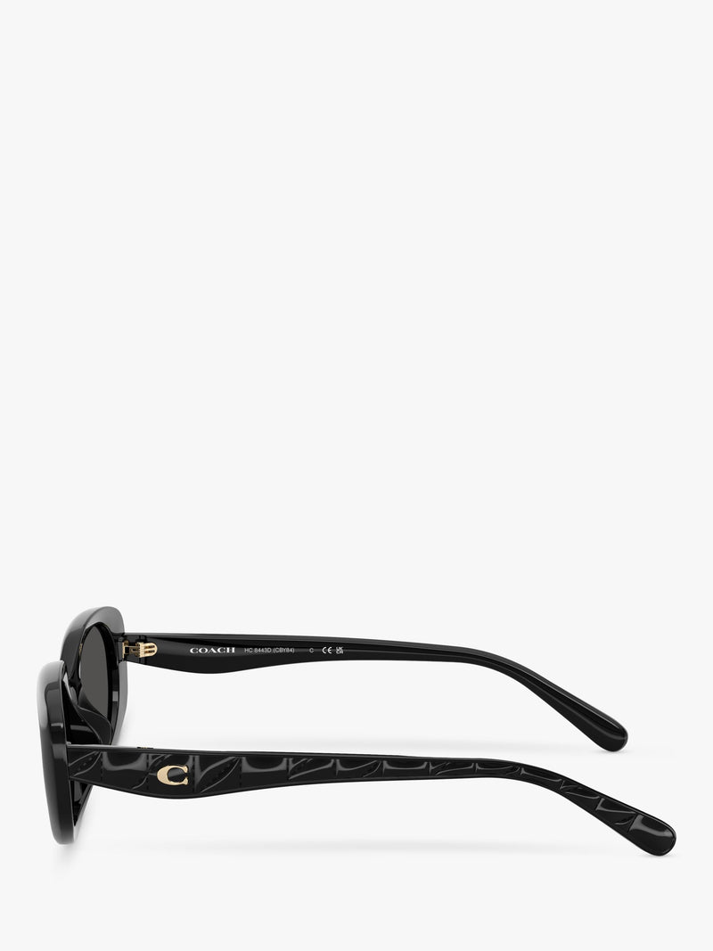 Coach oval sunglasses black frame grey lenses - imported from the UK