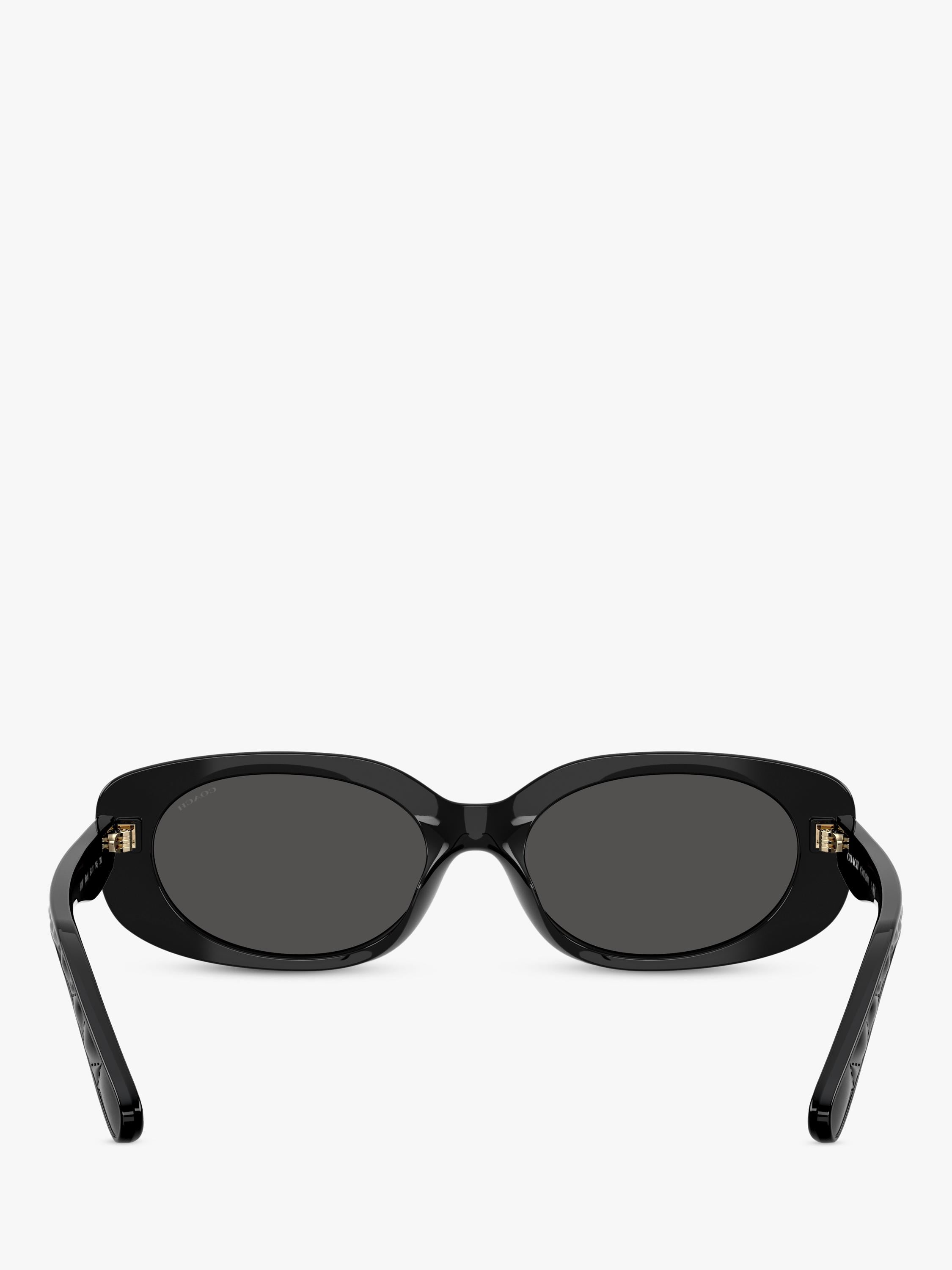 Coach oval sunglasses black frame grey lenses - imported from the UK