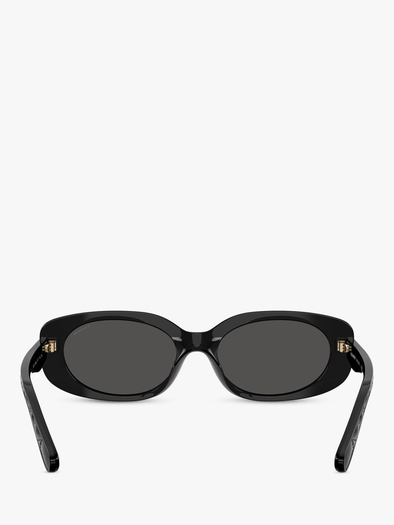 Coach oval sunglasses black frame grey lenses - imported from the UK