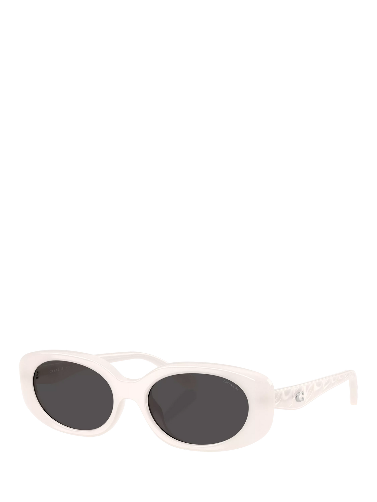 Coach women's oval sunglasses white frame grey lens 54mm, UK version