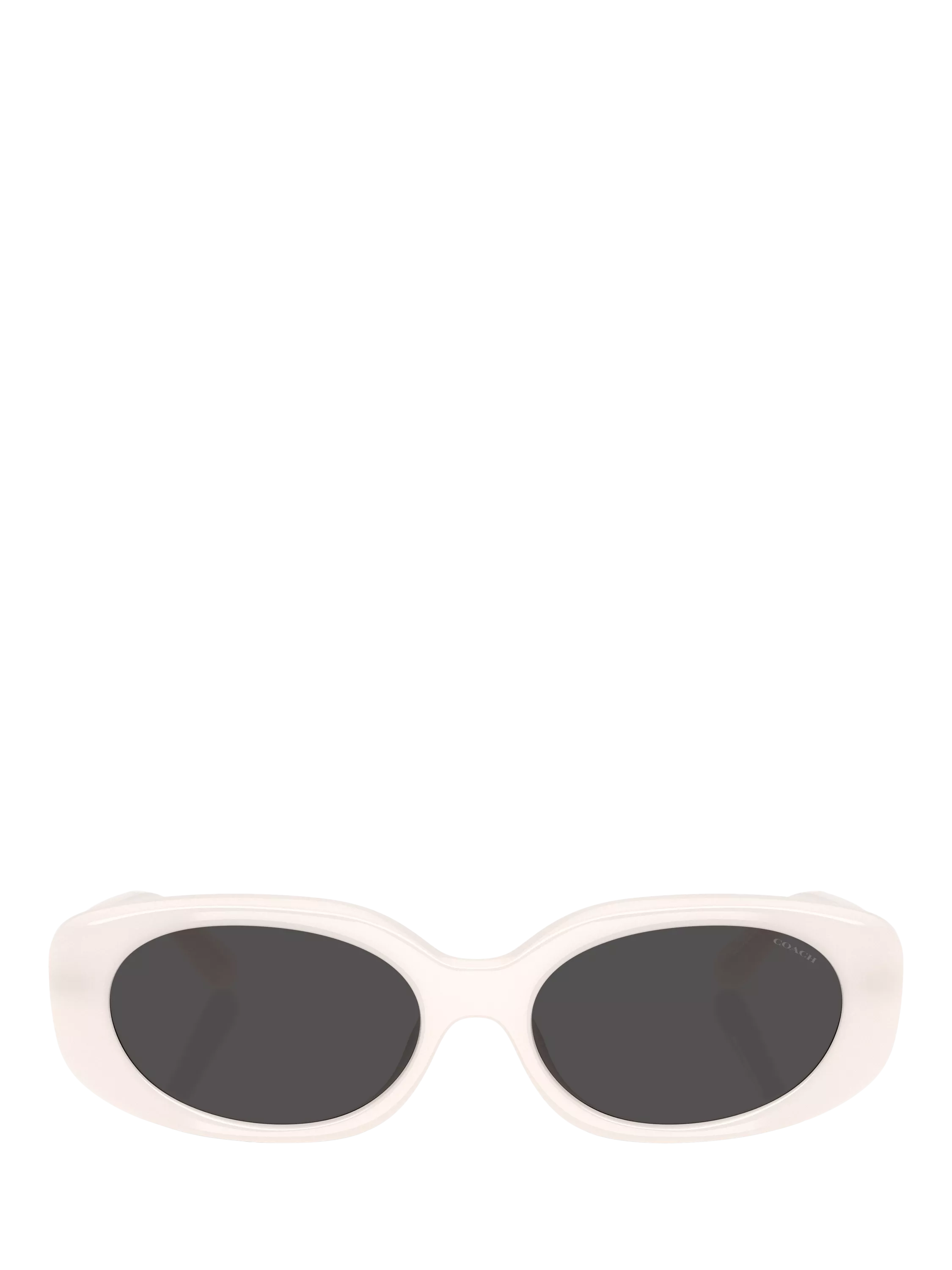 Coach women's oval sunglasses white frame grey lens 54mm, UK version
