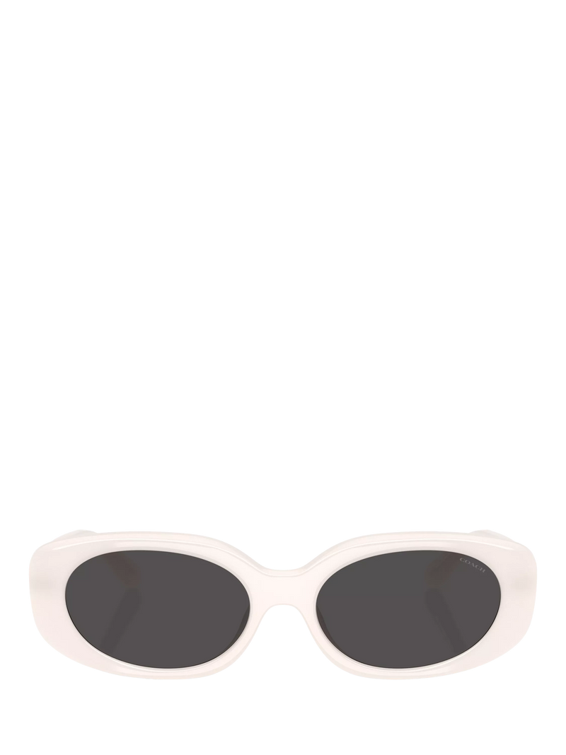 Coach women's oval sunglasses white frame grey lens 54mm, UK version