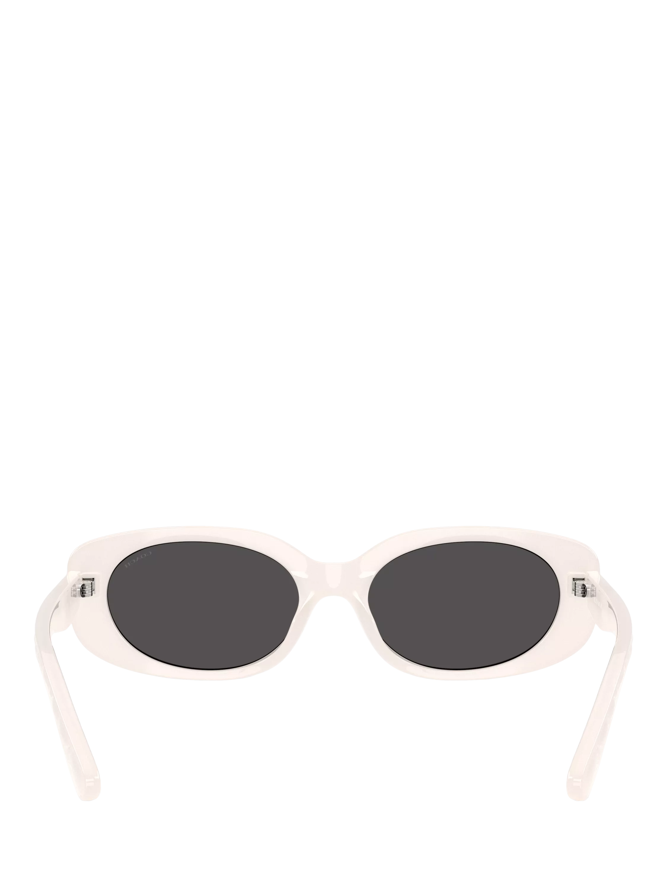 Coach women's oval sunglasses white frame grey lens 54mm, UK version