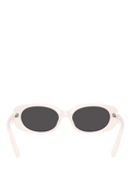Coach women's oval sunglasses white frame grey lens 54mm, UK version