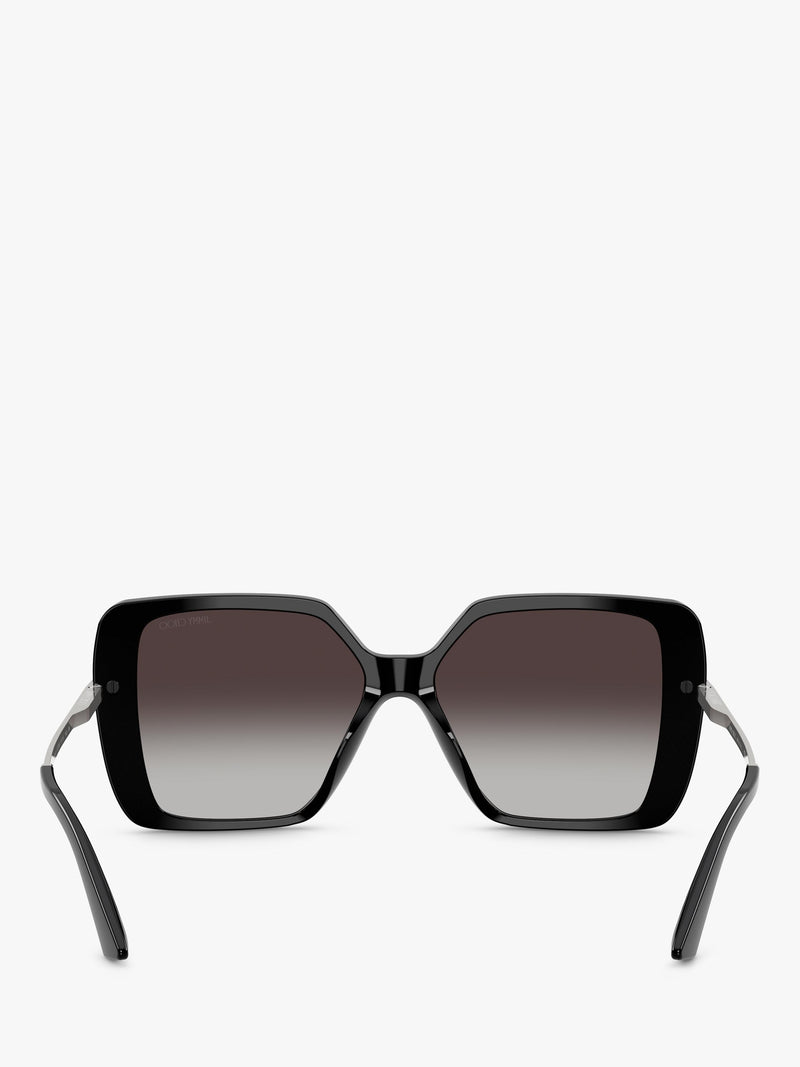 Jimmy Choo square sunglasses black grey gradient - British product