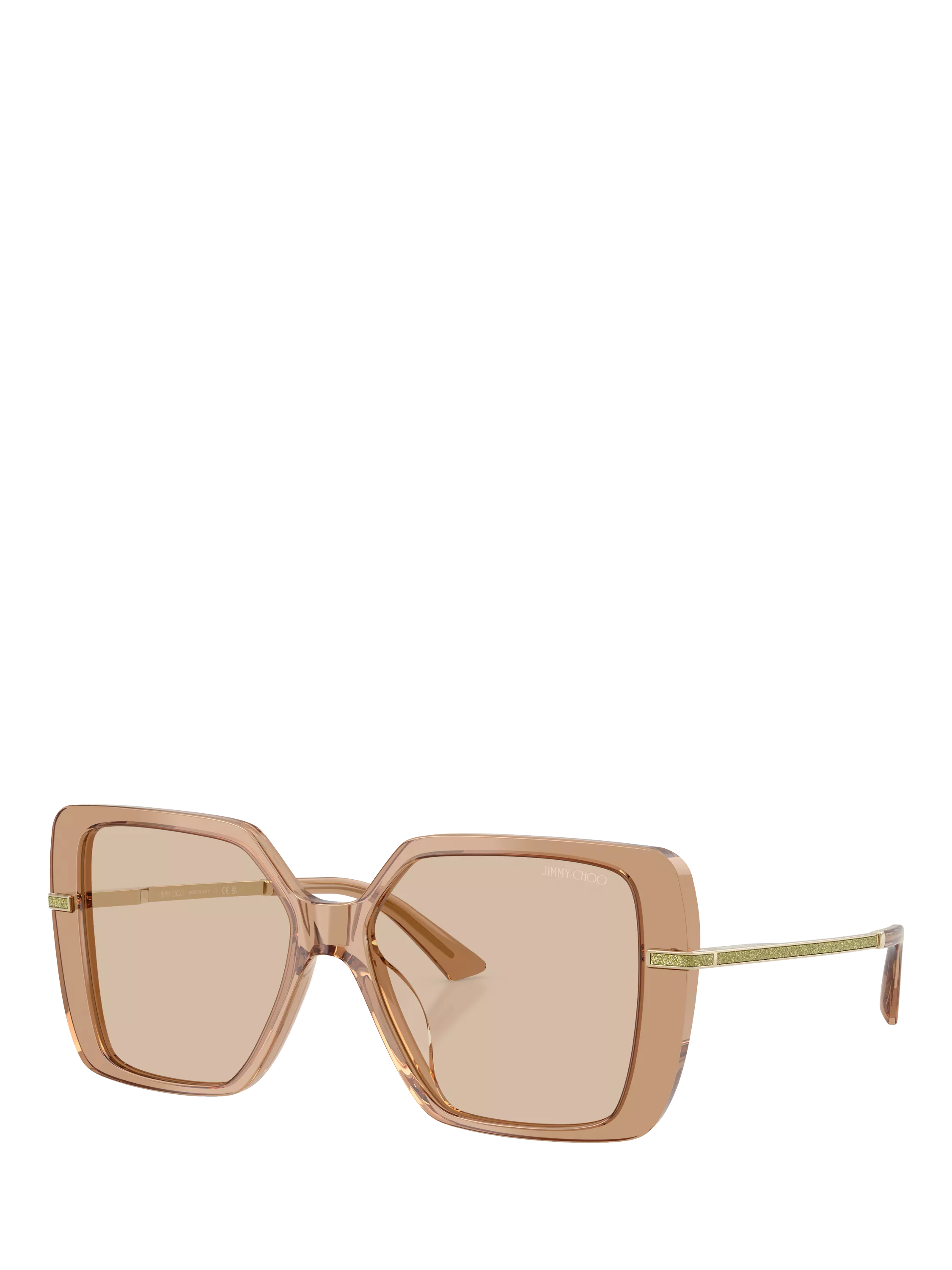 Jimmy Choo women's square sunglasses brown acetate 55mm (British brand)