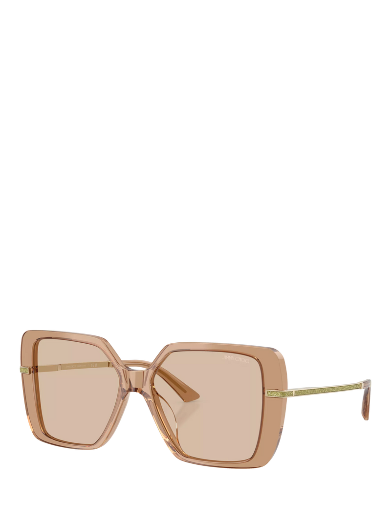 Jimmy Choo women's square sunglasses brown acetate 55mm (British brand)