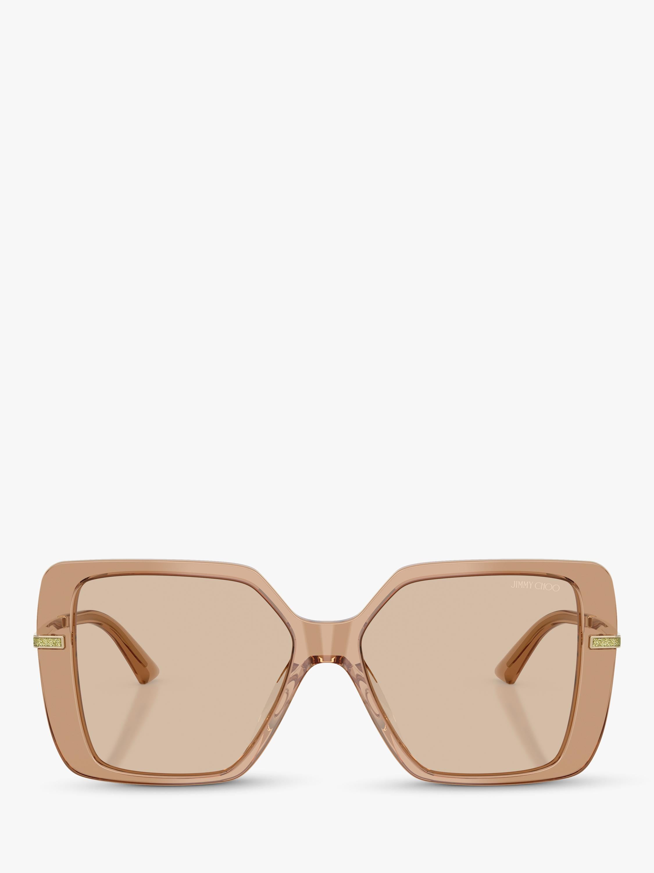Jimmy Choo women's square sunglasses brown acetate 55mm (British brand)