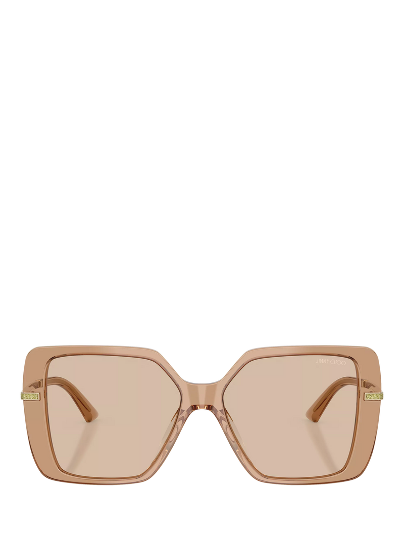 Jimmy Choo women's square sunglasses brown acetate 55mm (British brand)