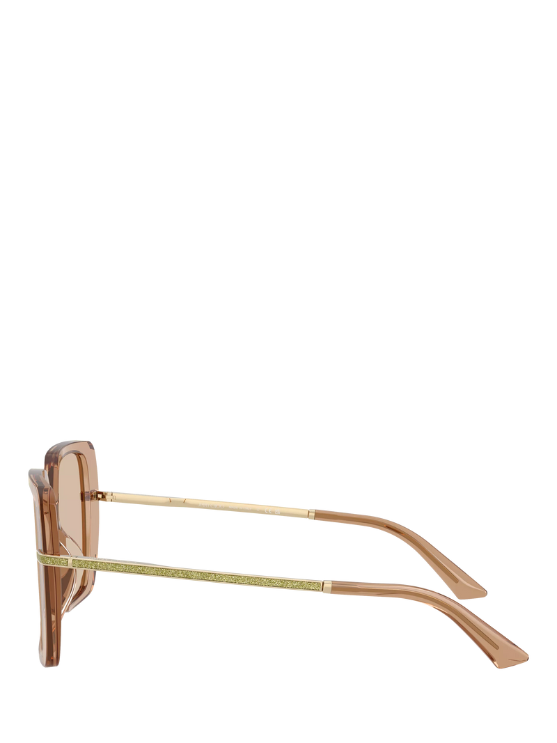Jimmy Choo women's square sunglasses brown acetate 55mm (British brand)