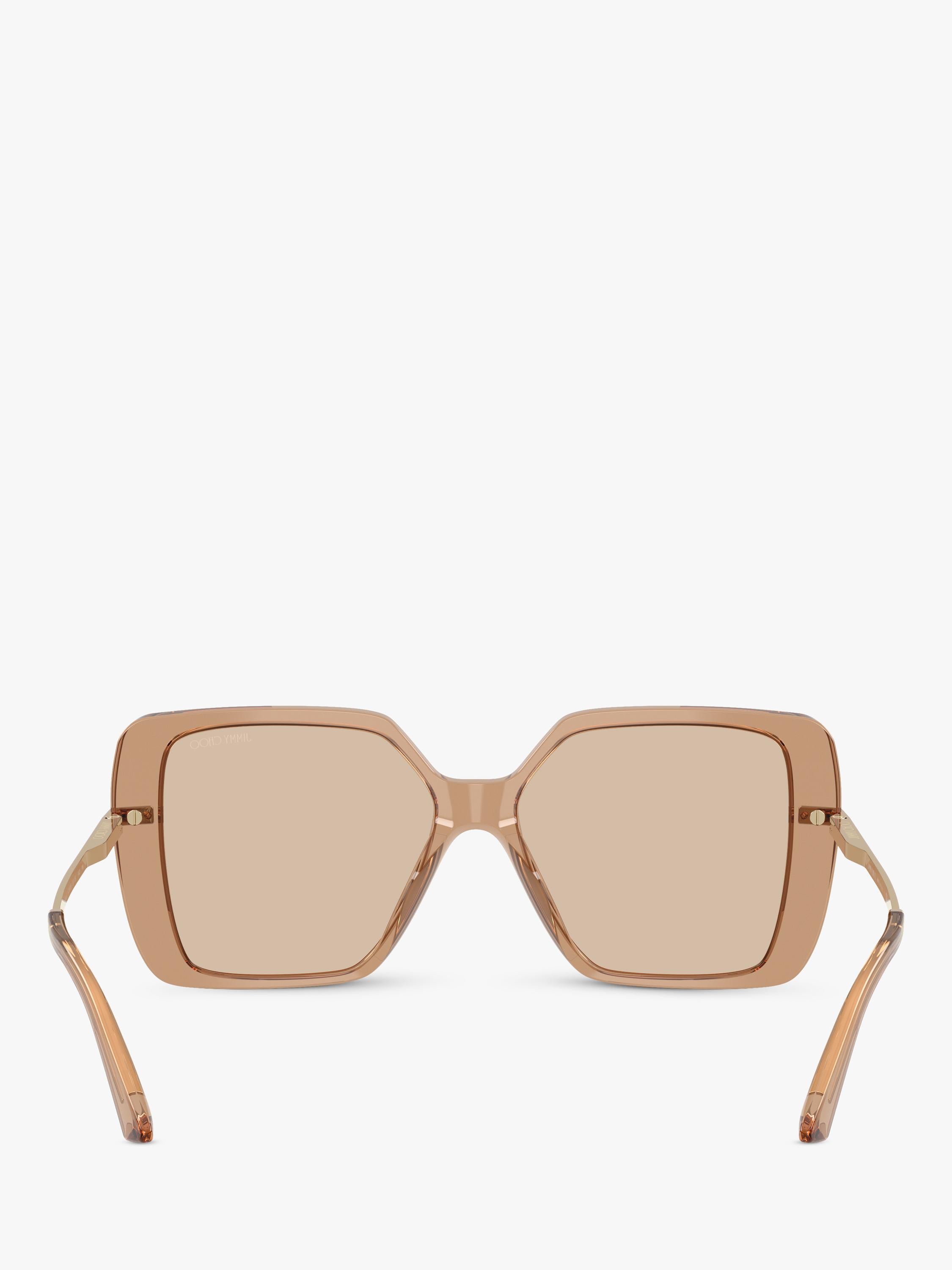 Jimmy Choo women's square sunglasses brown acetate 55mm (British brand)