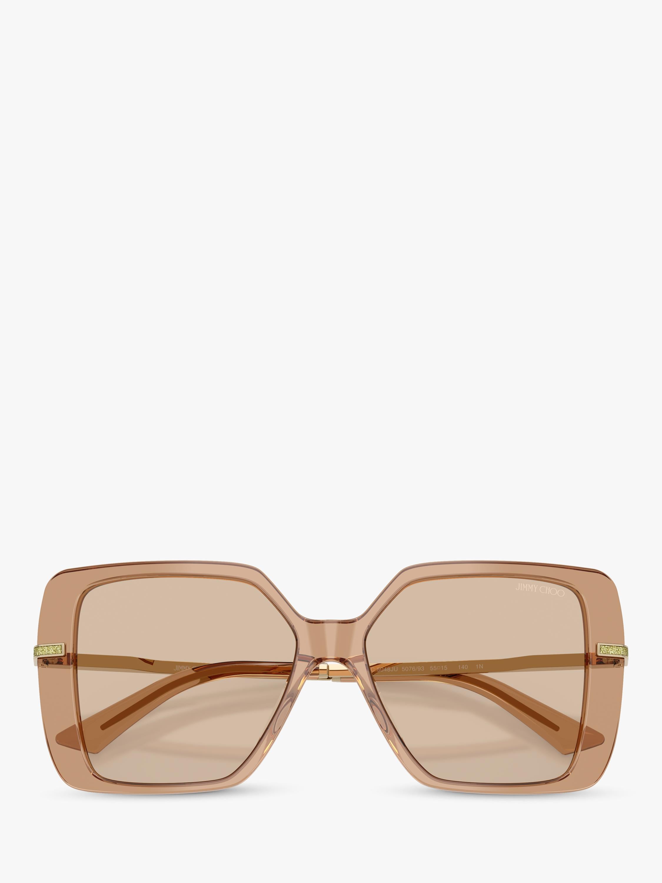 Jimmy Choo women's square sunglasses brown acetate 55mm (British brand)