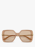 Jimmy Choo women's square sunglasses brown acetate 55mm (British brand)