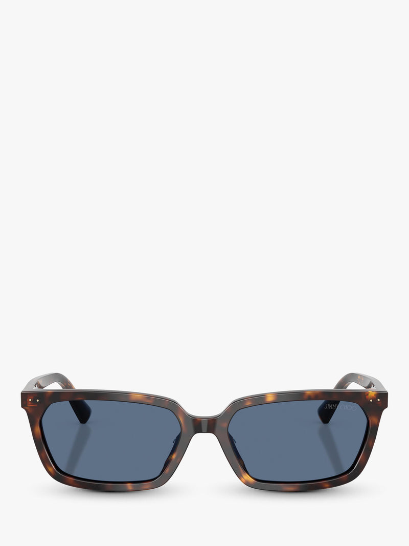Jimmy Choo rectangular sunglasses tortoise blue (British brand)