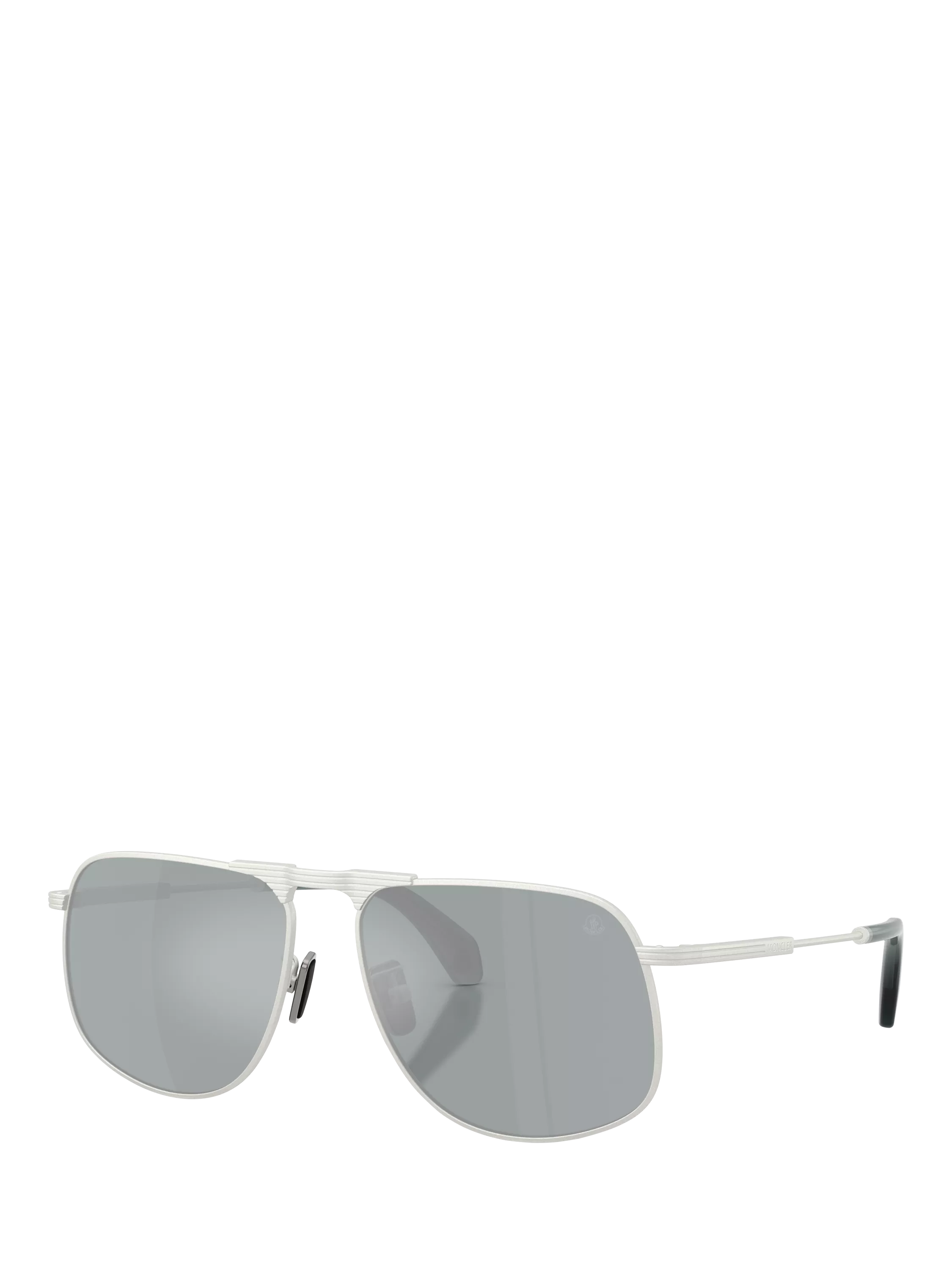 Moncler aviator sunglasses matte silver 58mm, UK version