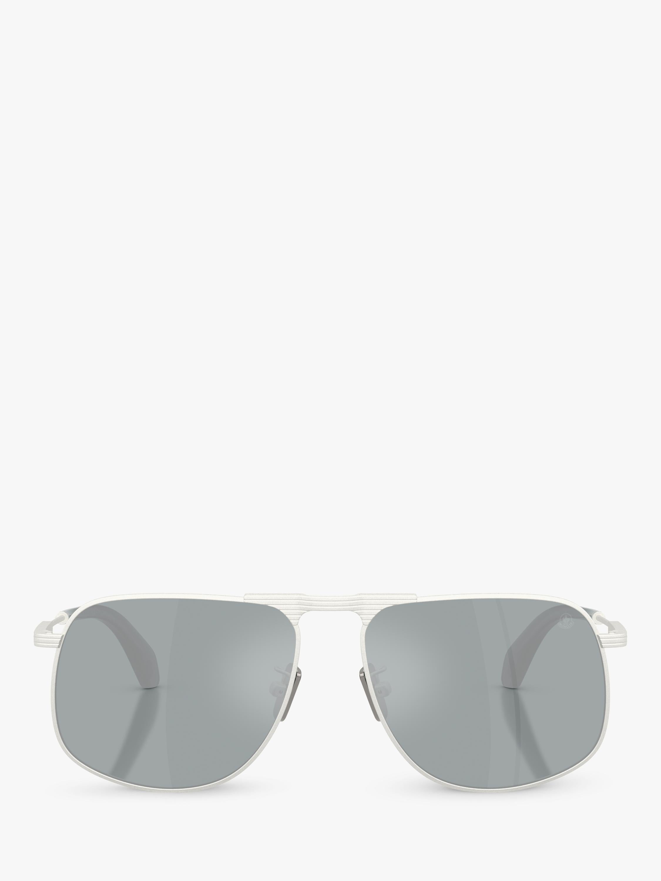 Moncler aviator sunglasses matte silver 58mm, UK version