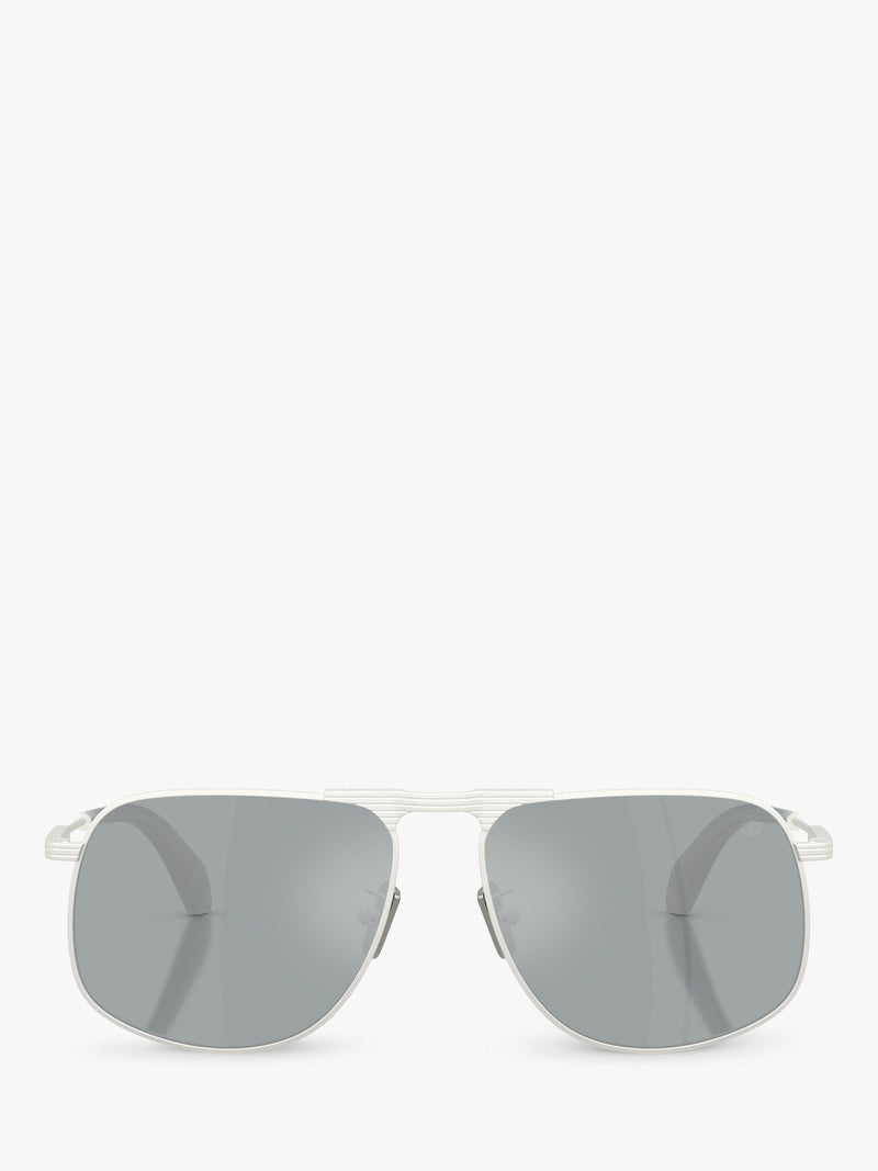 Moncler aviator sunglasses matte silver 58mm, UK version