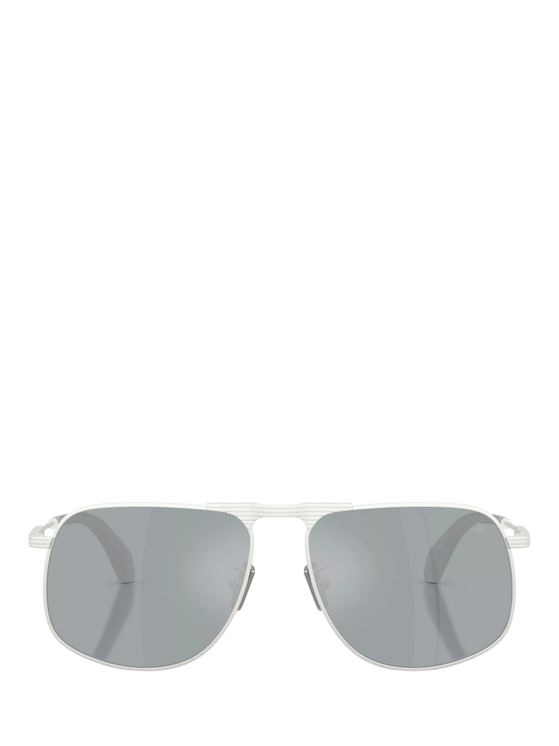 Moncler aviator sunglasses matte silver 58mm, UK version