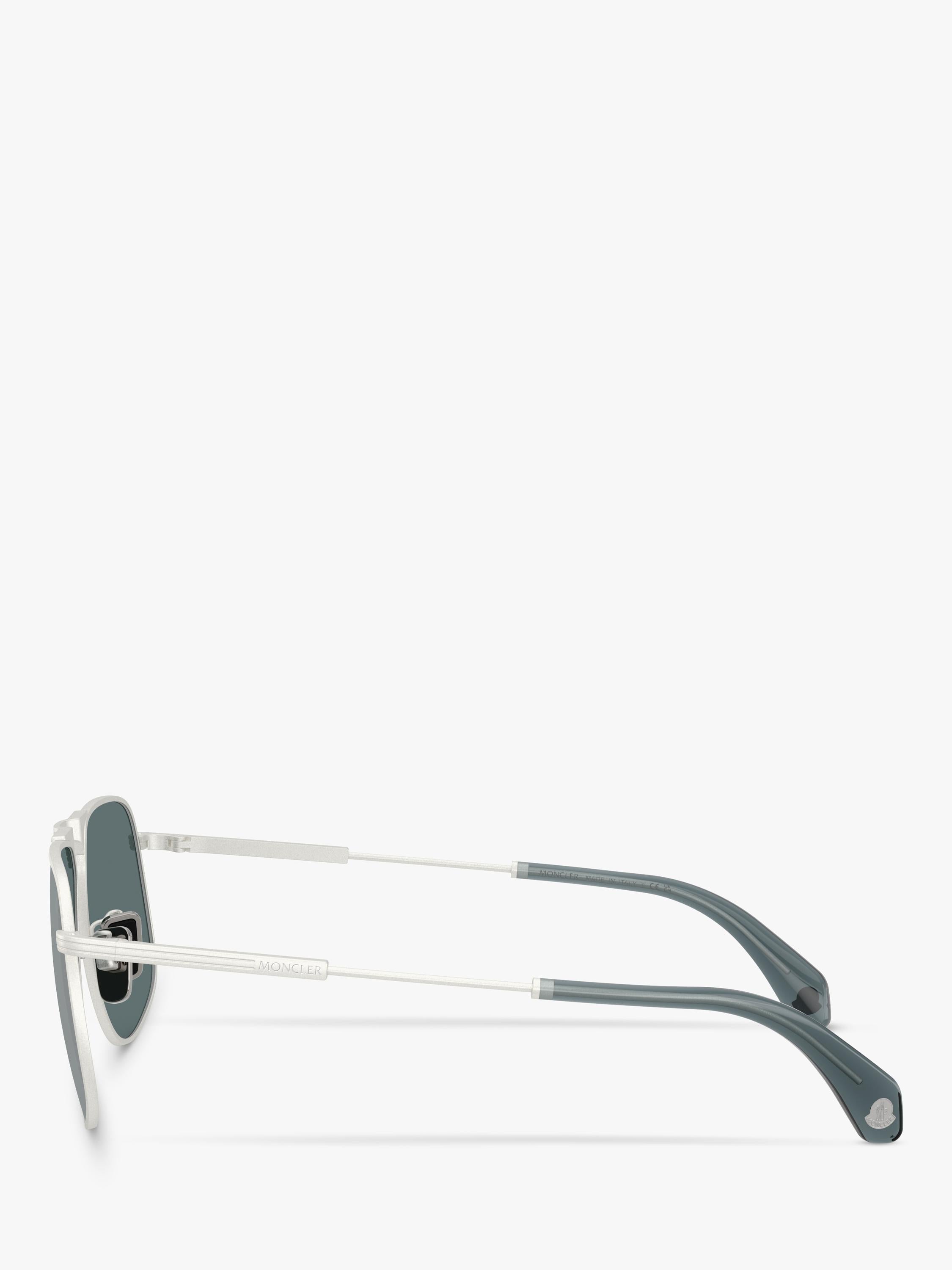 Moncler aviator sunglasses matte silver 58mm, UK version