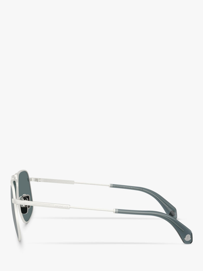 Moncler aviator sunglasses matte silver 58mm, UK version