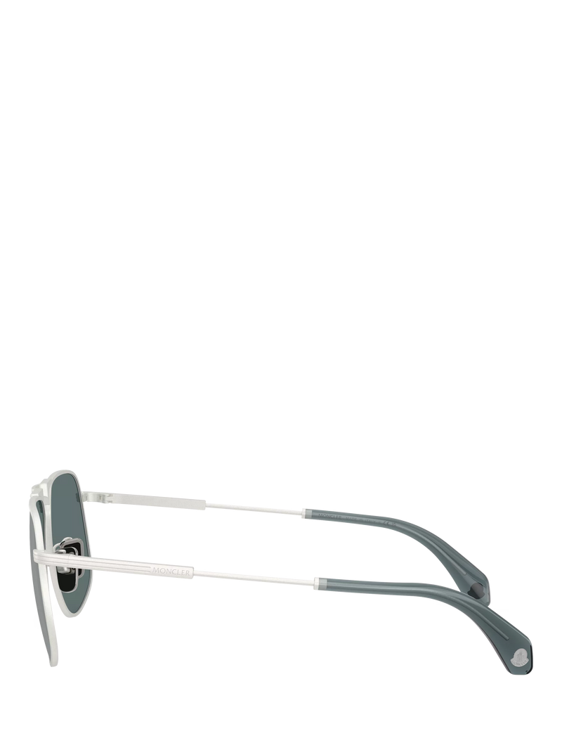 Moncler aviator sunglasses matte silver 58mm, UK version